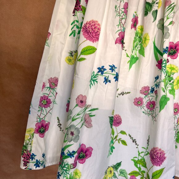 M.D.S. Stripes Floral Print Midi Length Skirt - Picture 5 of 11